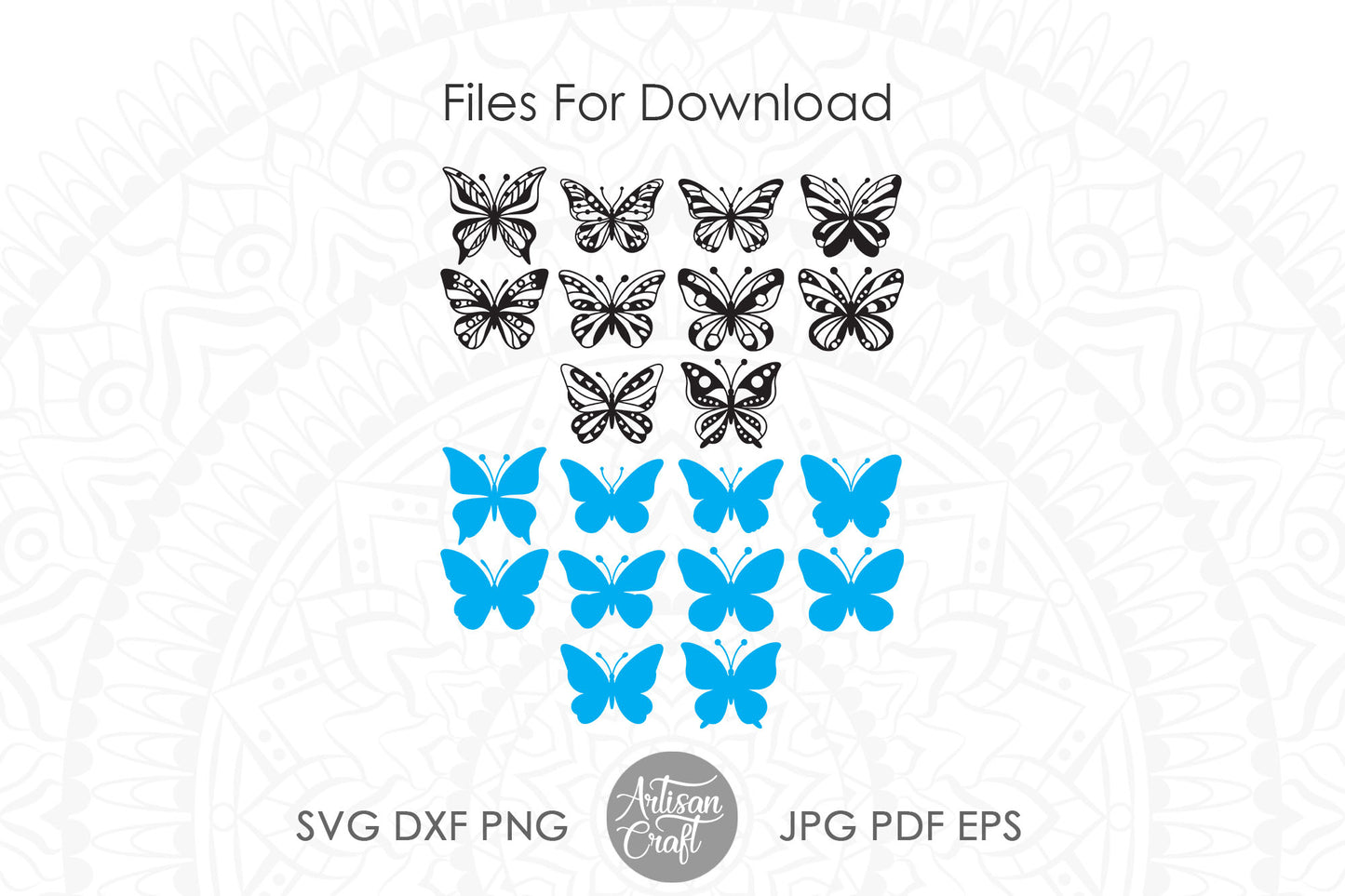 Layered Butterfly SVG cut files | 3D paper butterflies