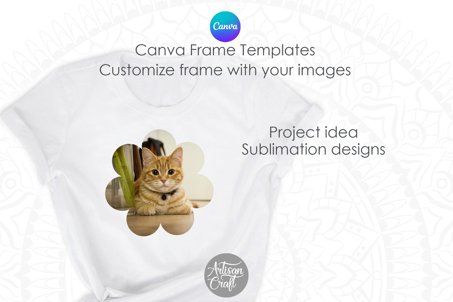 Canva Flower Frame, Canva Templates