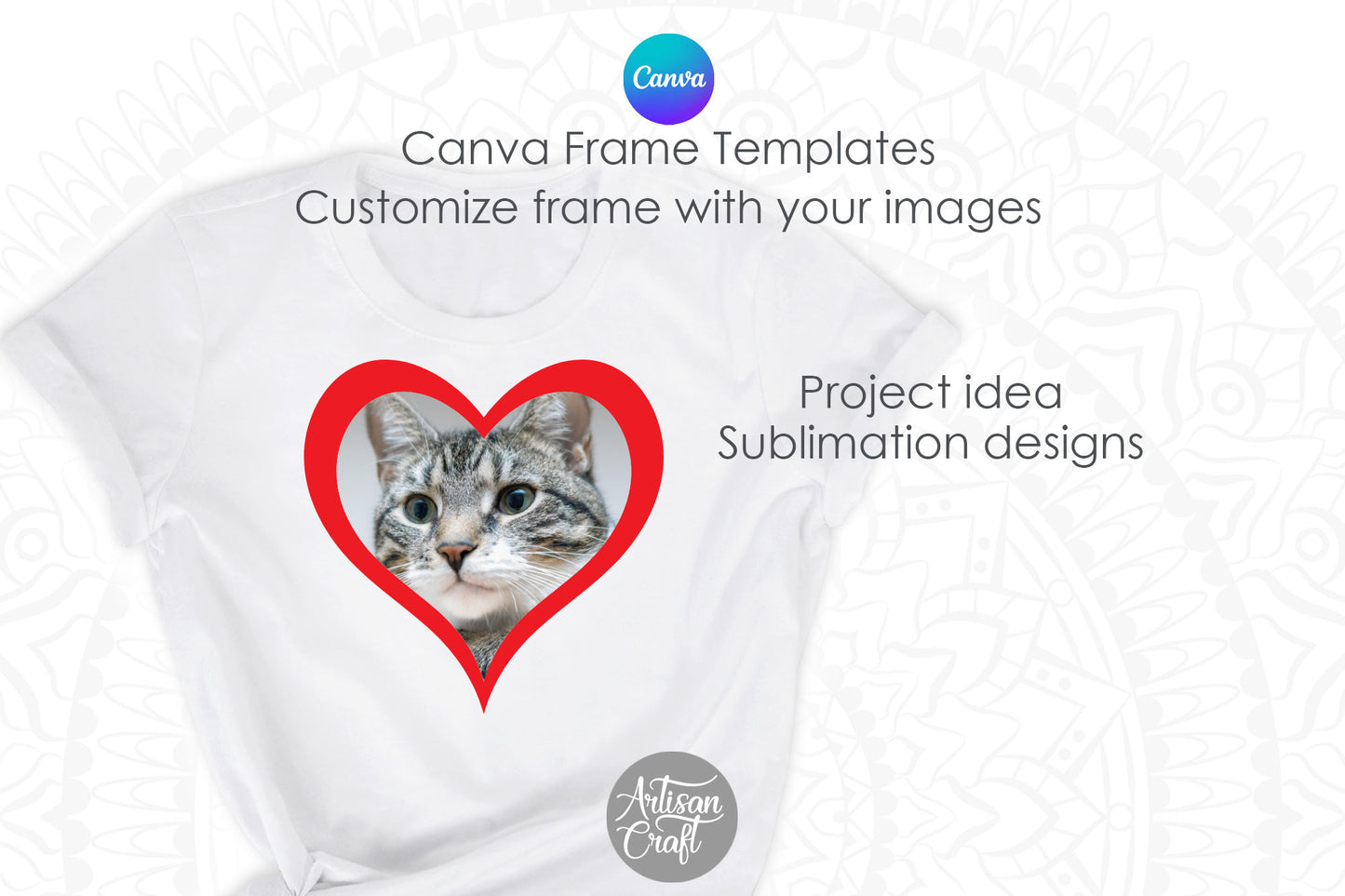 Canva Frame Template | heart Canva frame