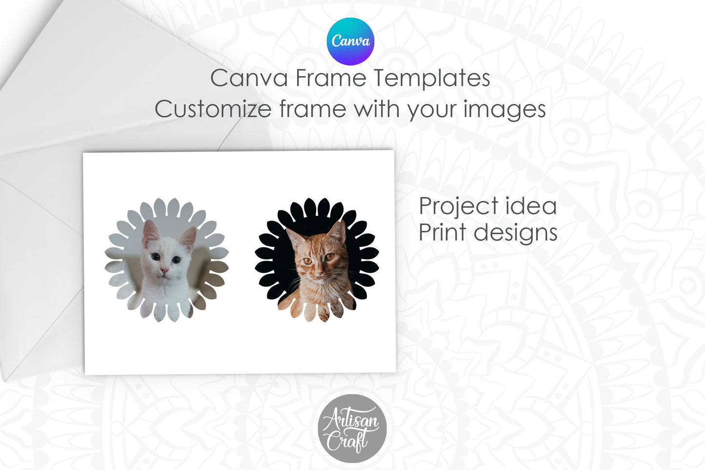 Canva sunflower frame, Canva frame, Flower Frame, Drag and Drop Photo
