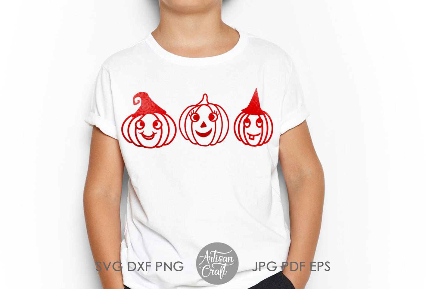 Cute pumpkins with hats for Halloween and Thanksgiving