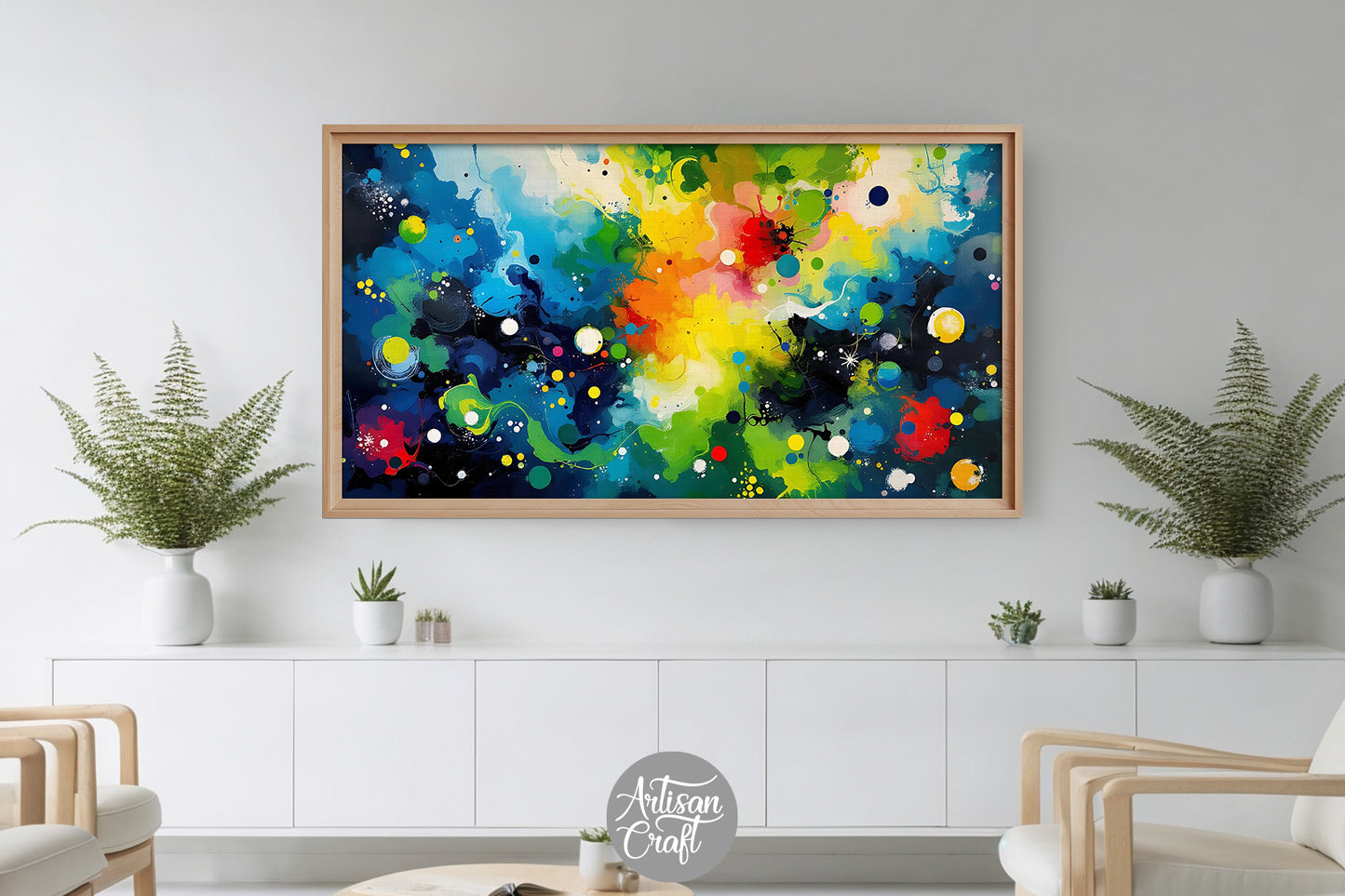 Abstract art painting for Frame TV, Frame TV art, TV screensaver, digital wallpaper, colorful art, Frame tv art texture, abstract background