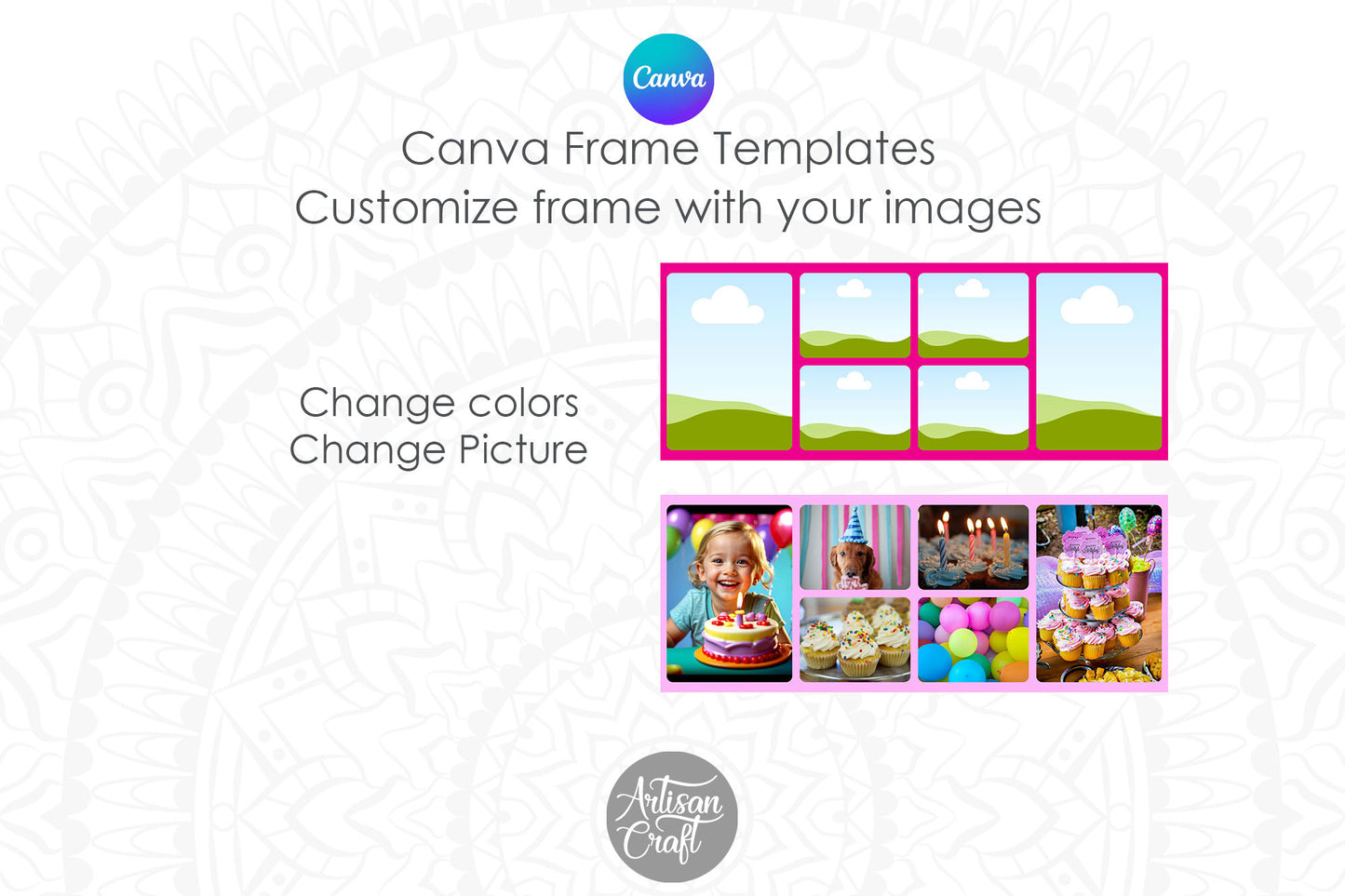 Canva Mug Template | Photo Mug Template | Canva frames