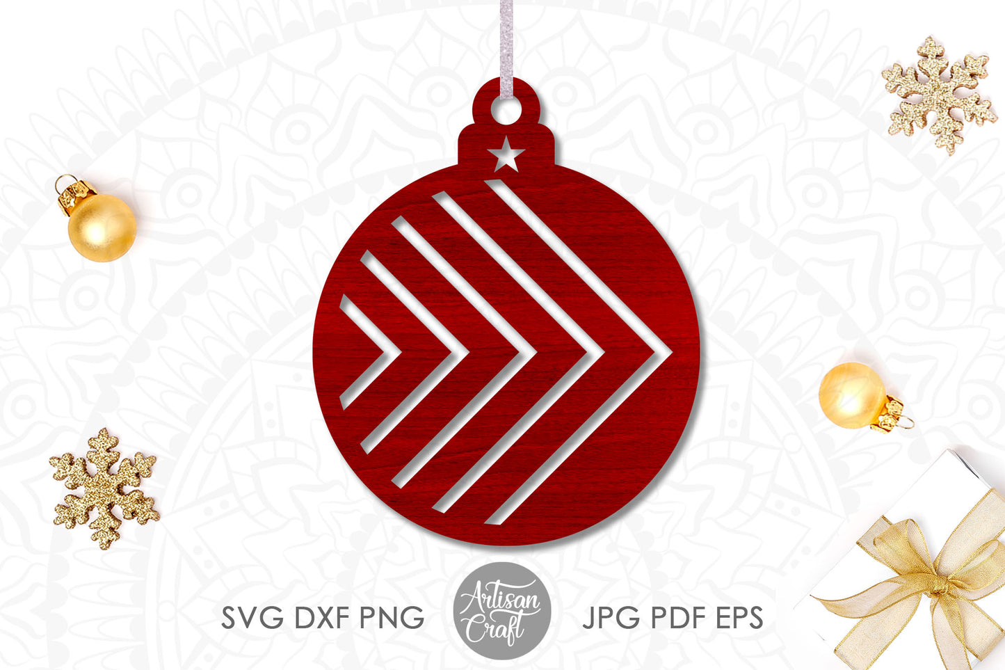 Christmas Ornament SVG, bauble SVG