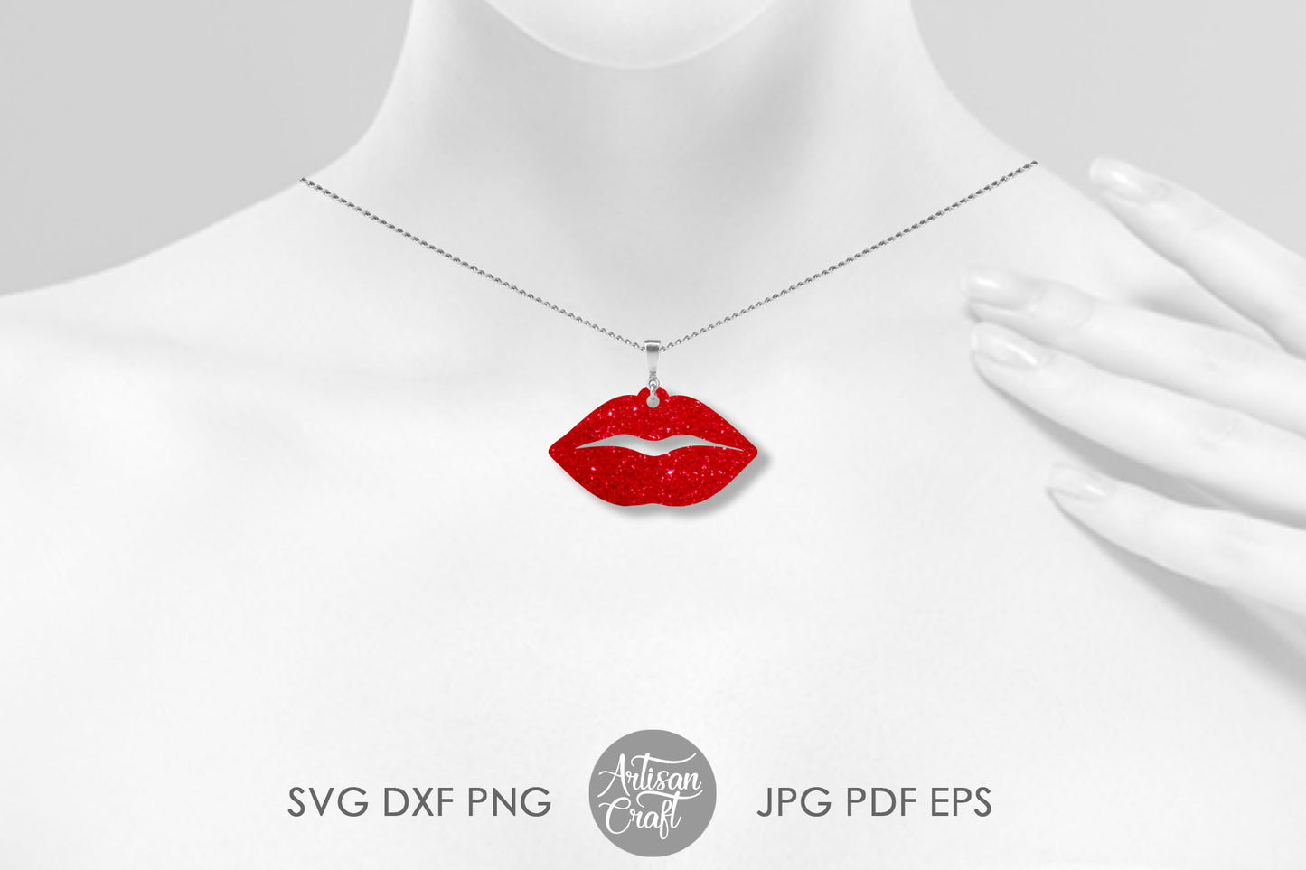 Lips earrings SVG cut file for laser cutting