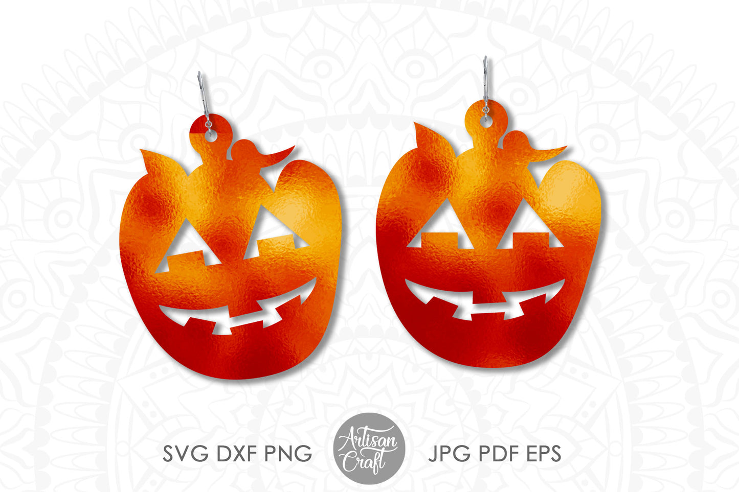 Pumpkin earrings SVG laser cut file