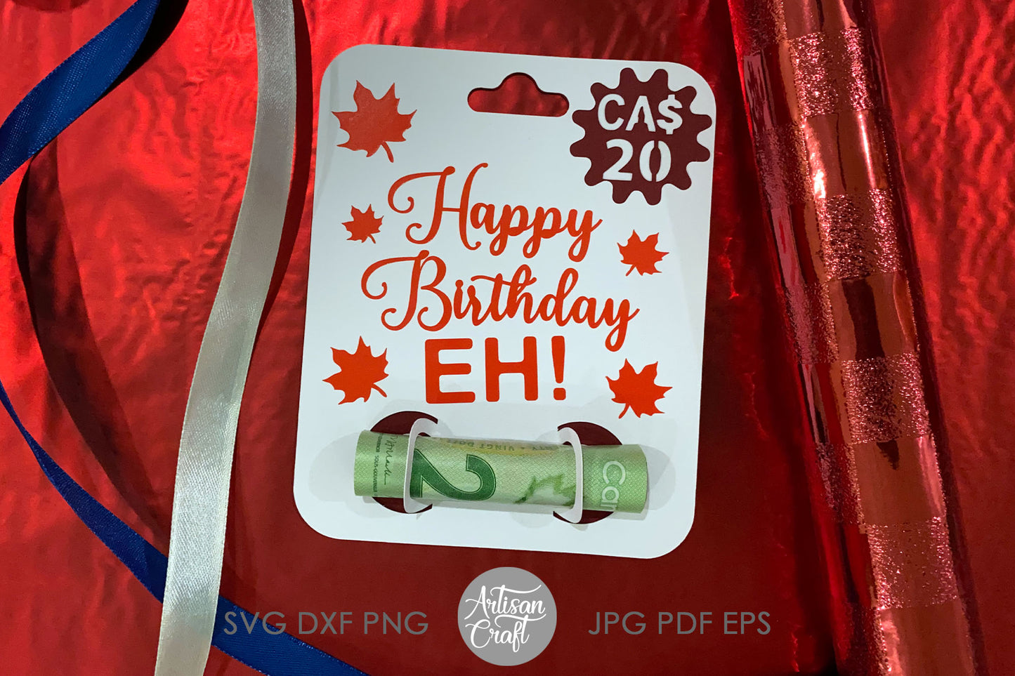 Money Holder SVG, Canadian eh, Money card templates