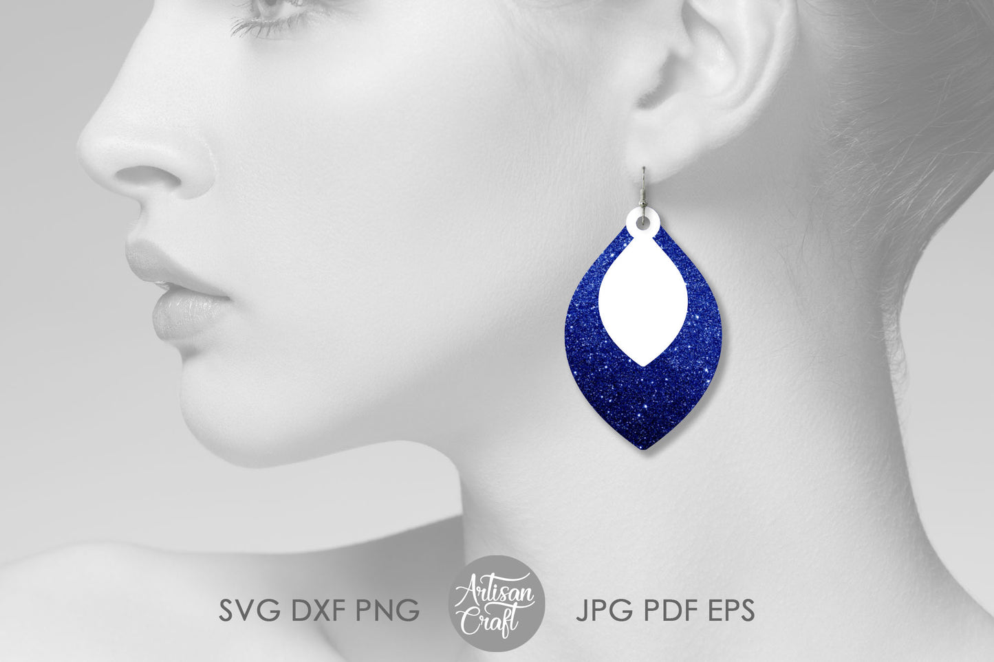 Stacked Teardrop Earrings SVG files