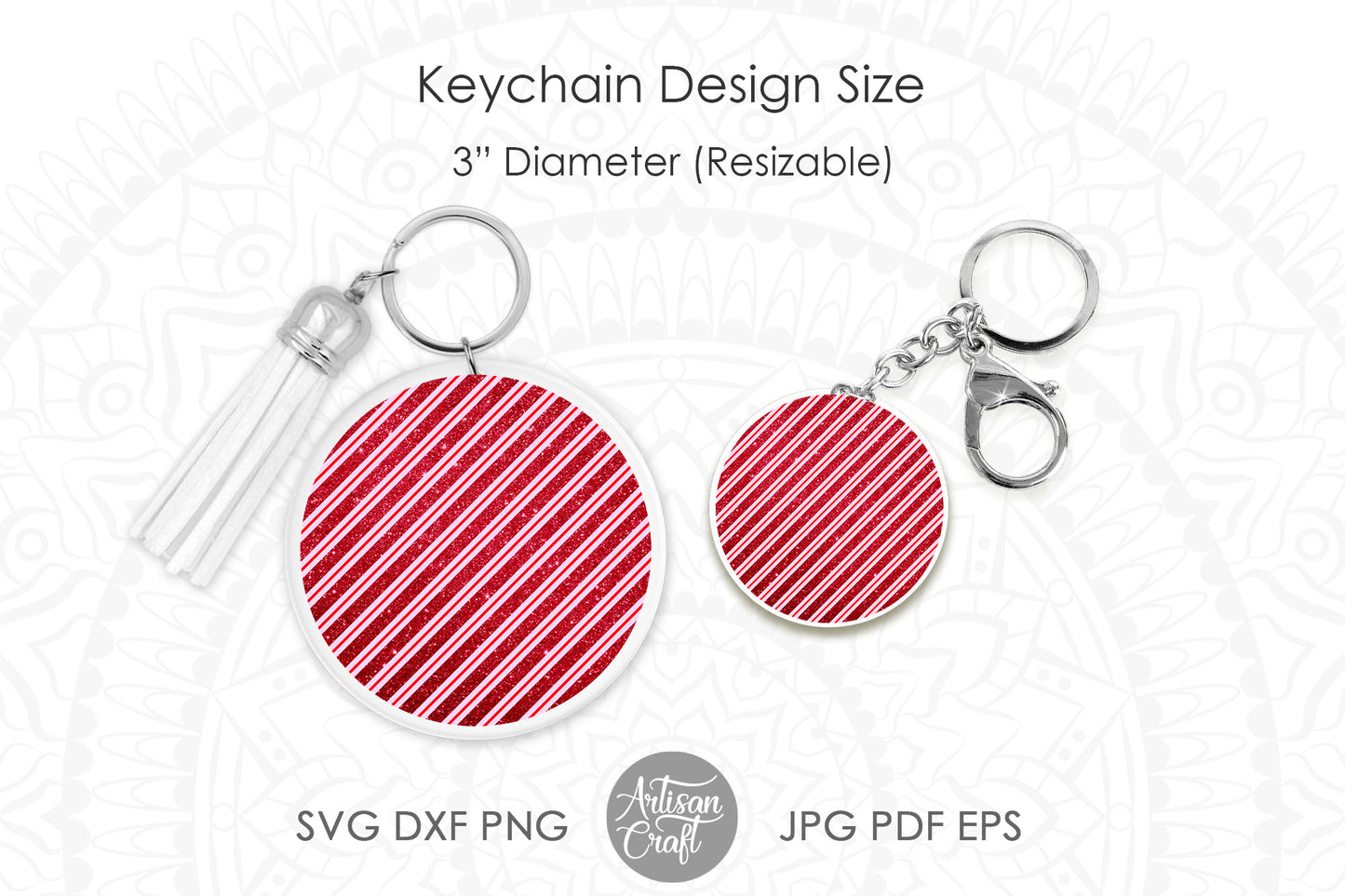 Christmas candy cane PNG bundle in red color