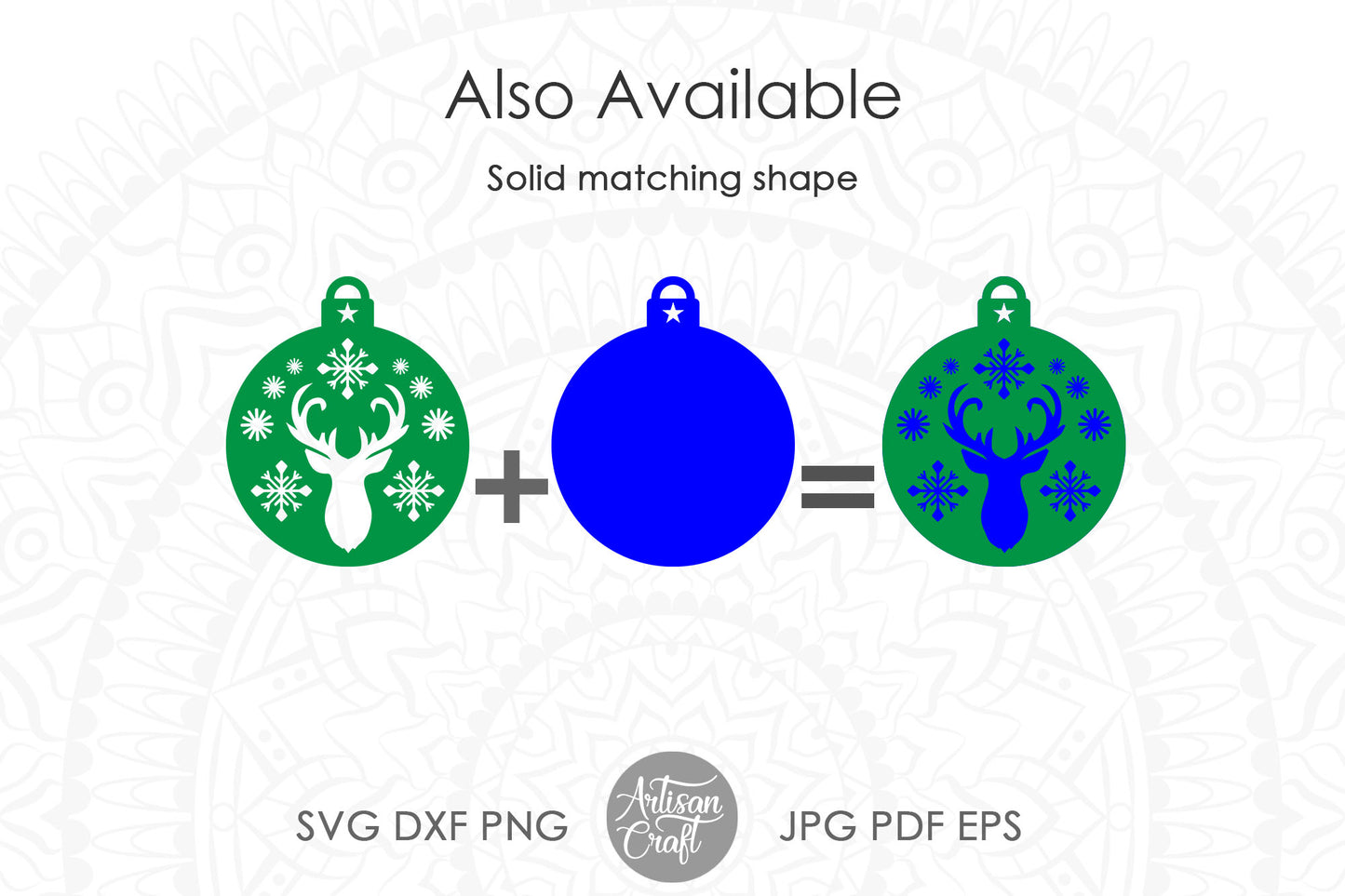 Reindeer ornament SVG