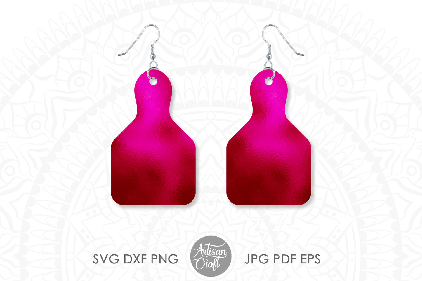 Cow tag earrings SVG