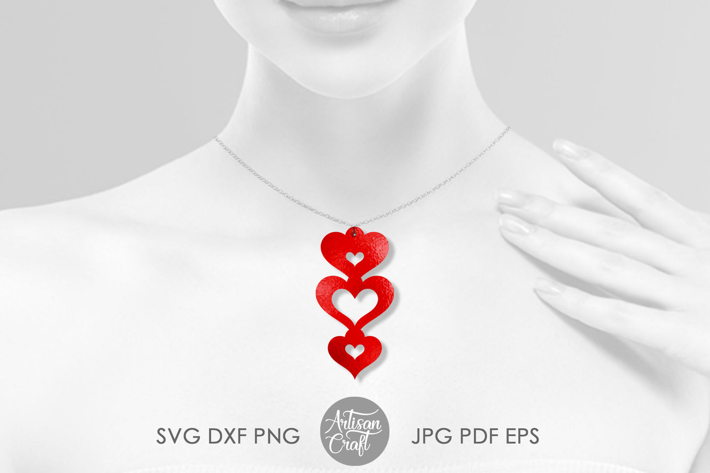 Heart earrings SVG