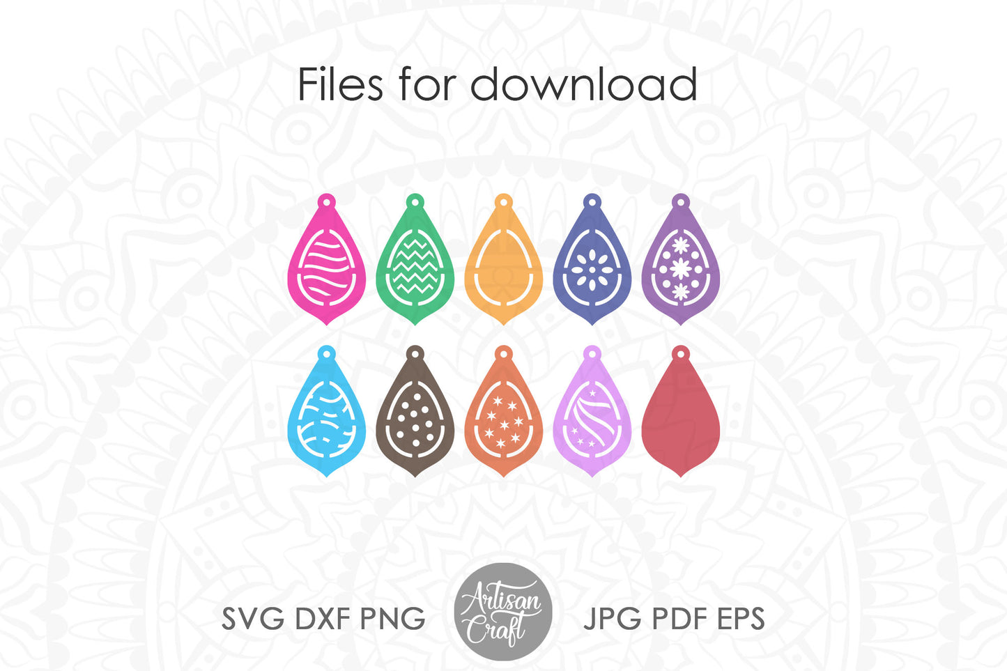 Easter earrings SVG with Easter eggs