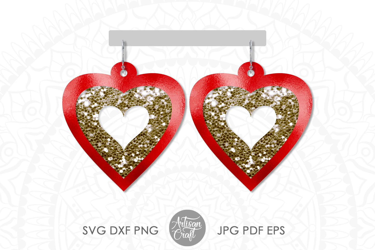Heart earrings SVG