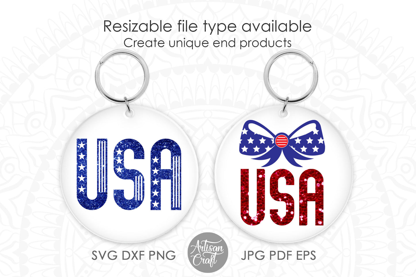 Patriotic keychain SVG