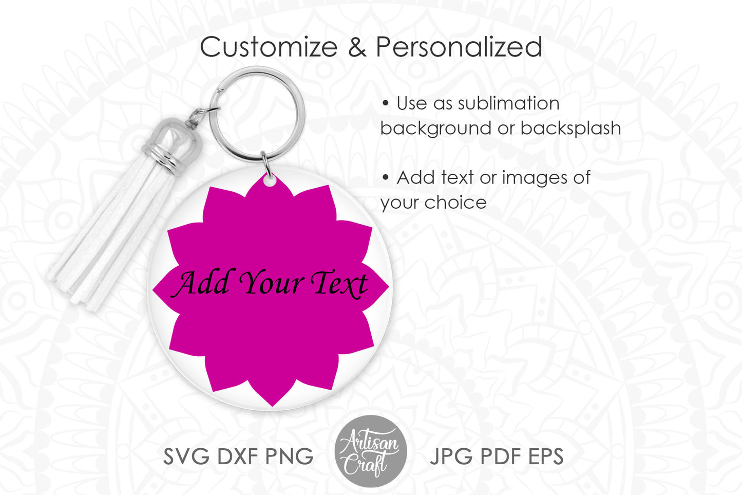 Floral Keychain SVG