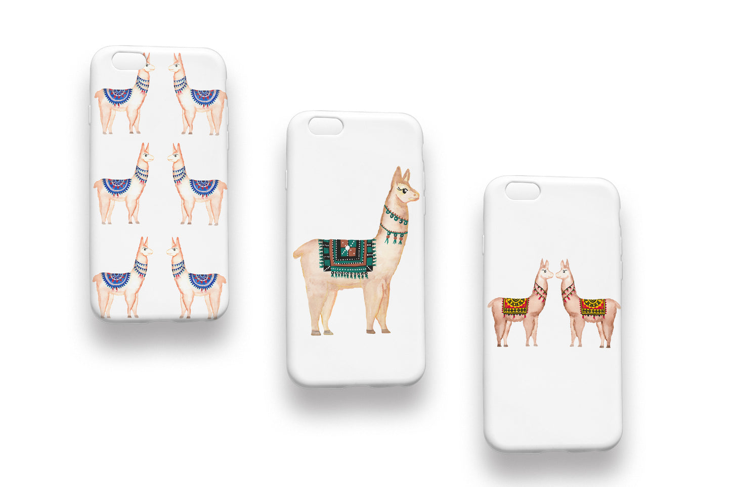 Llama watercolor clipart