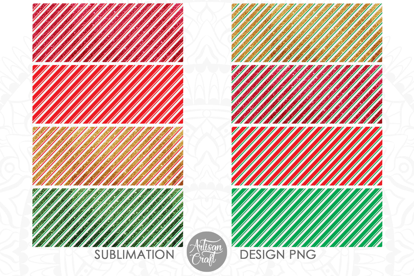 Candy cane mug 11 oz mug wrap