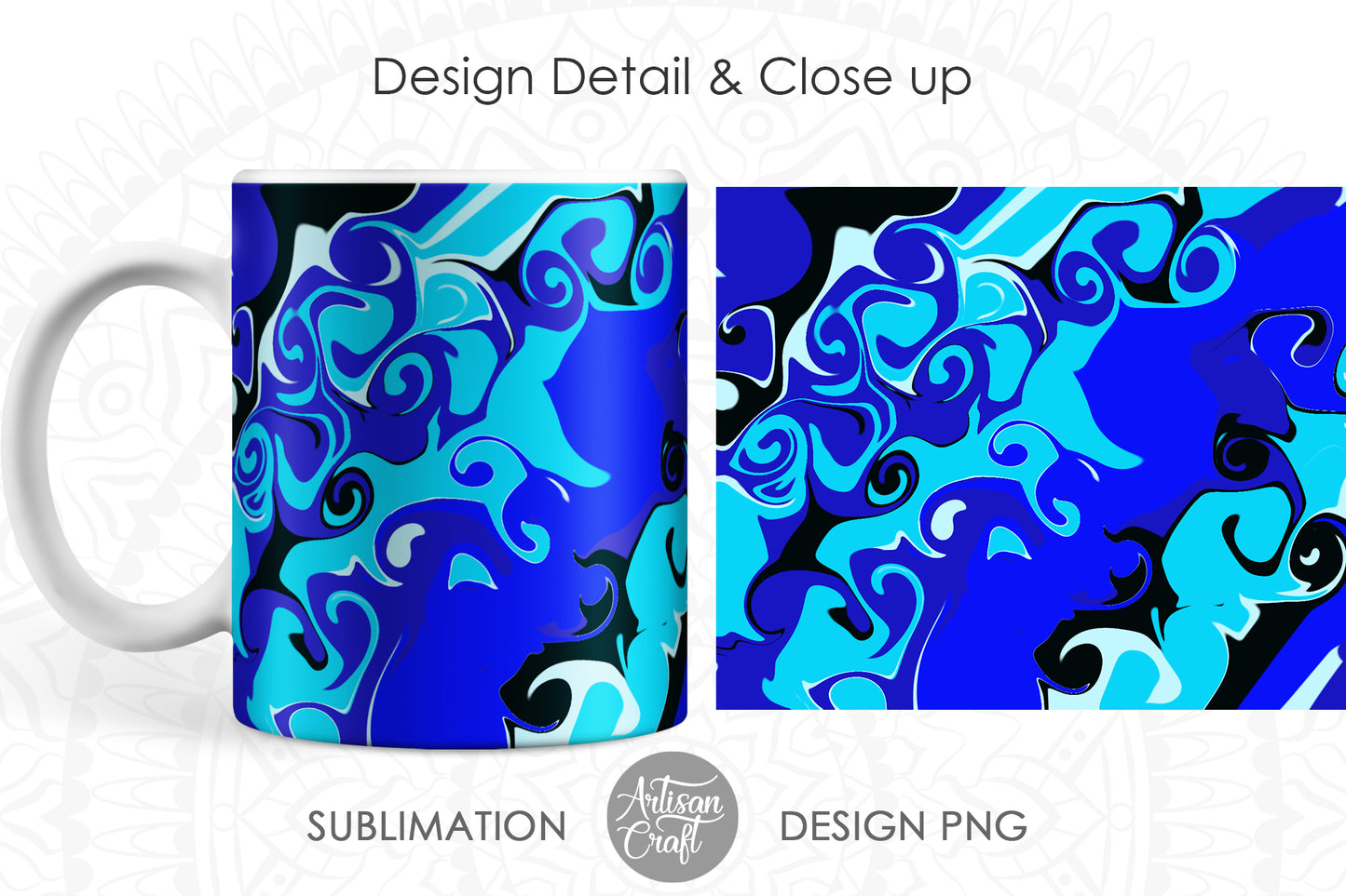 11oz Mug design template with alcohol ink