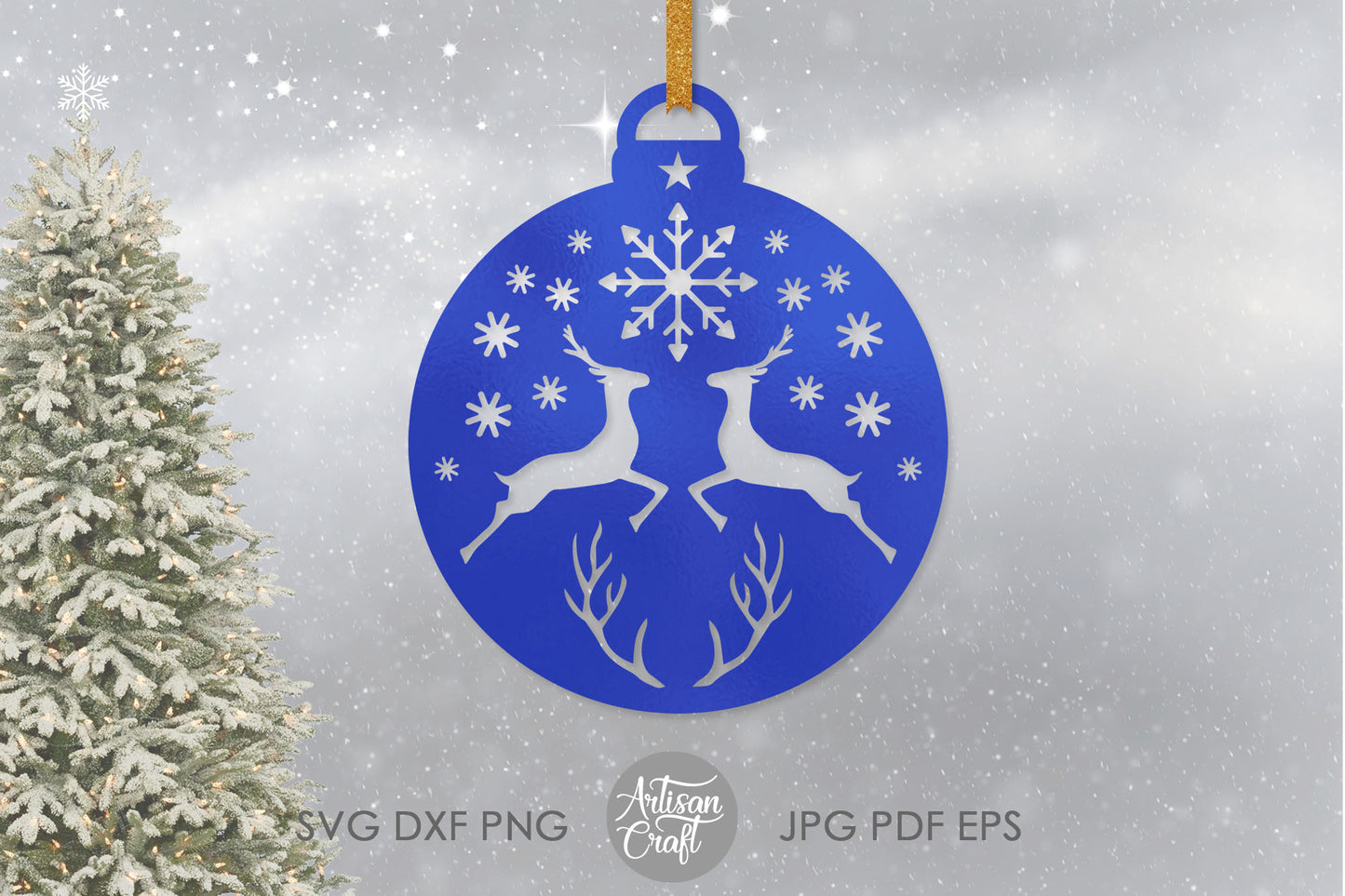 Reindeer ornament SVG