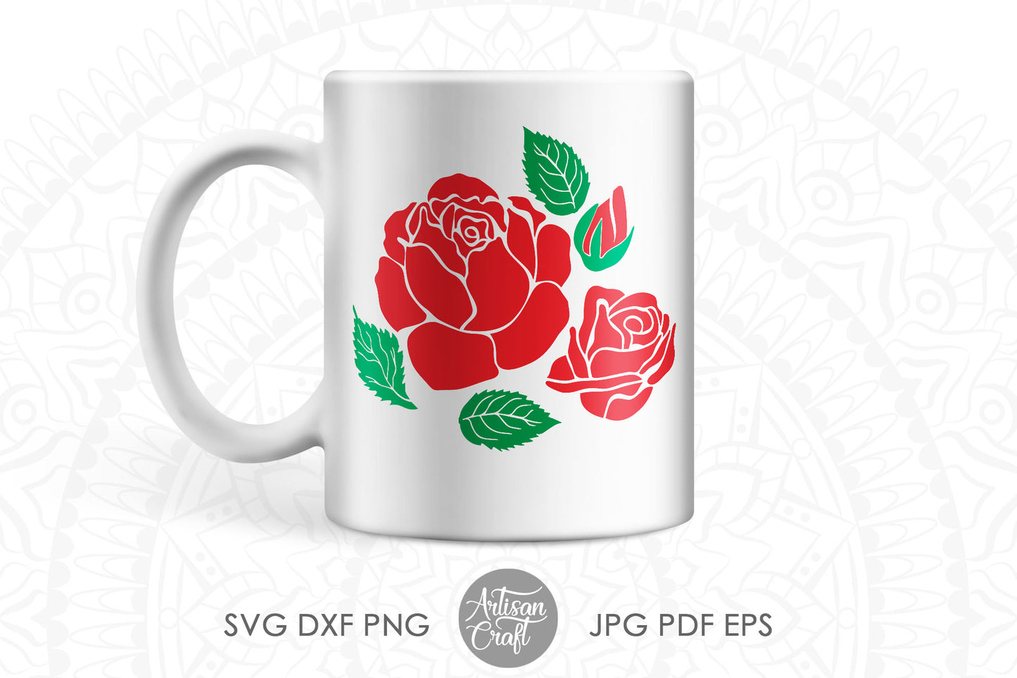 Roses SVG, red rose PNG for sublimation
