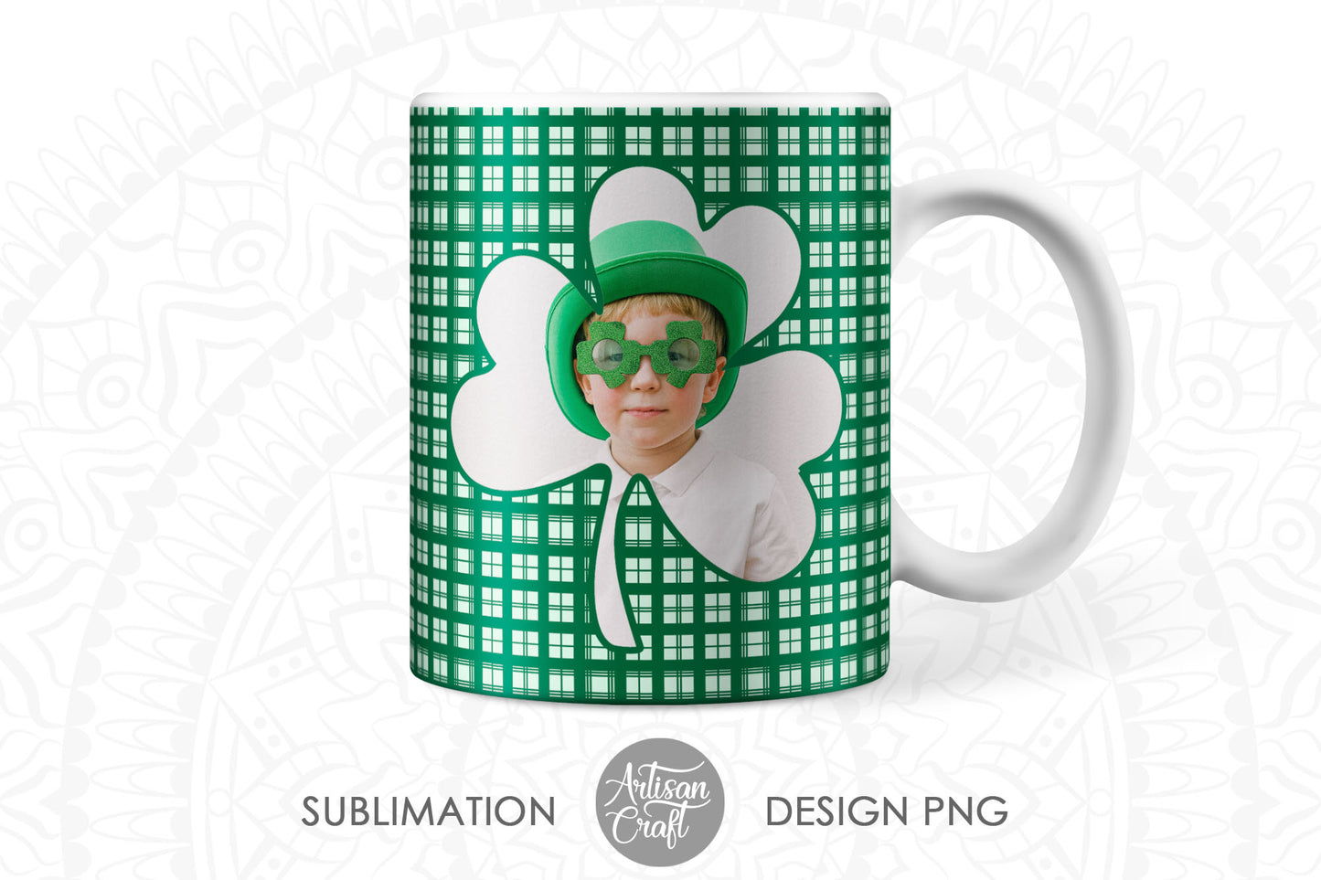 St Patrick's day photo mug template for 11oz mug