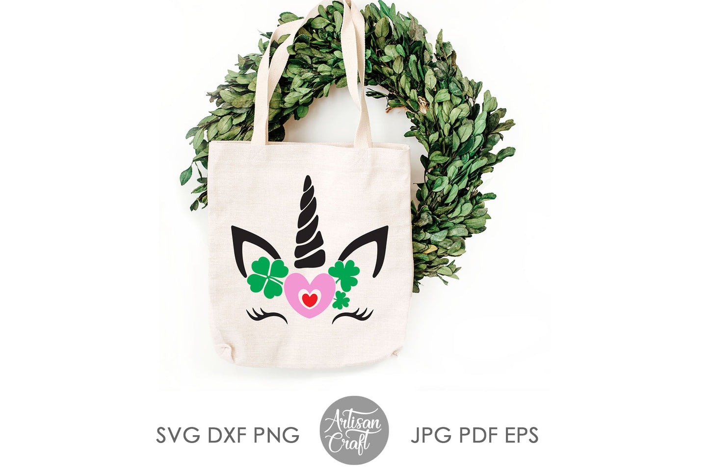 St Patrick's Day unicorn SVG