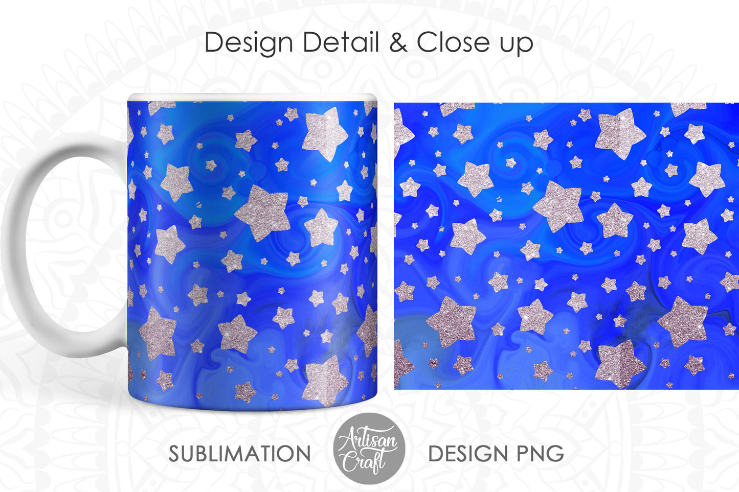 Star mug sublimation designs