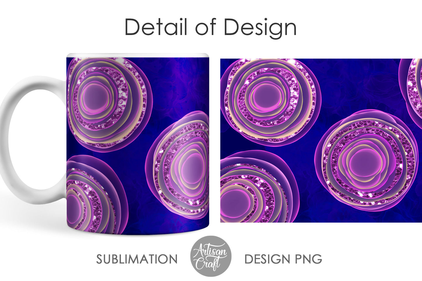 11oz Mug sublimation design with alcohol ink art