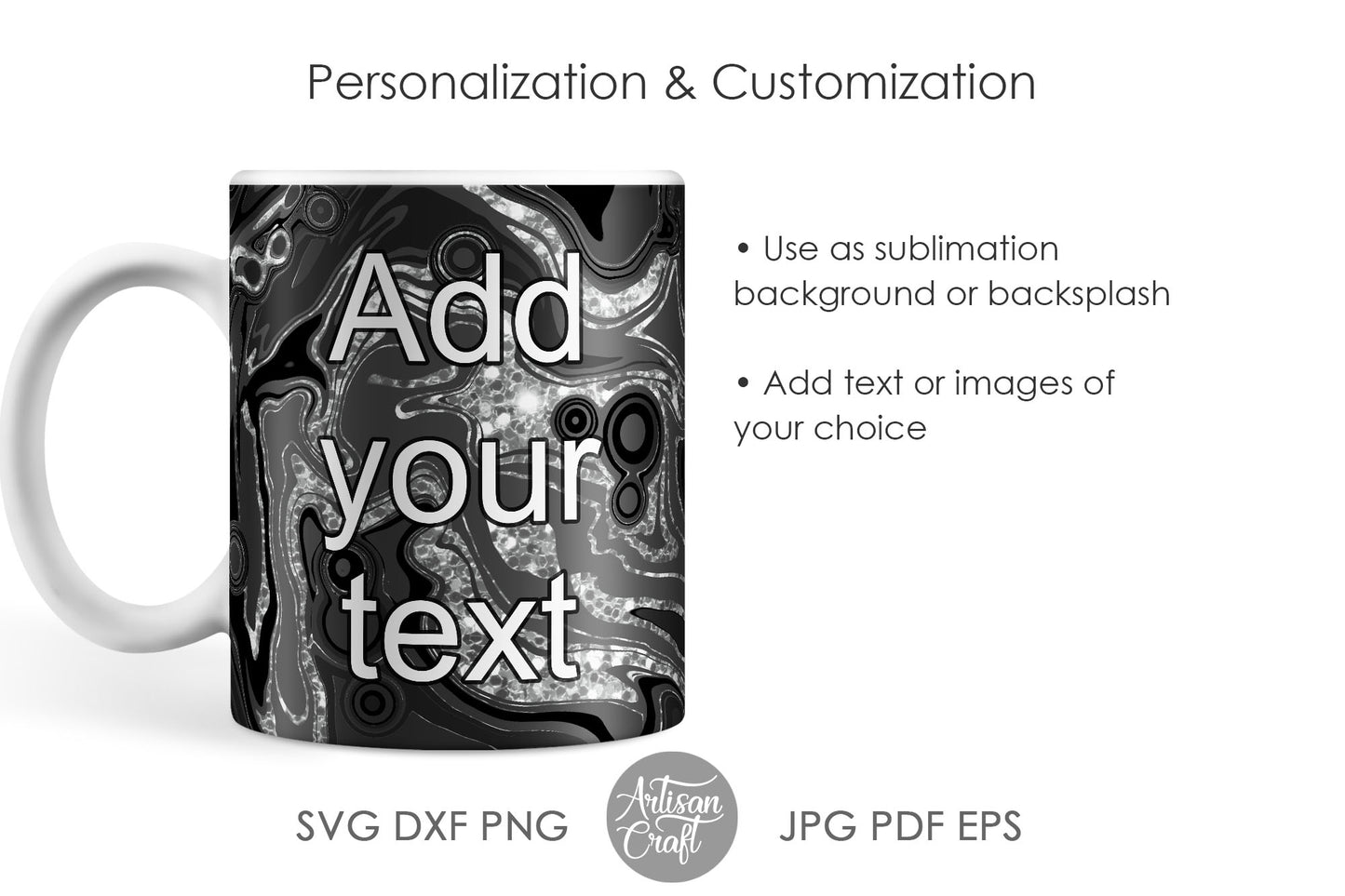 Fluid art 11 oz Mug sublimation PNG