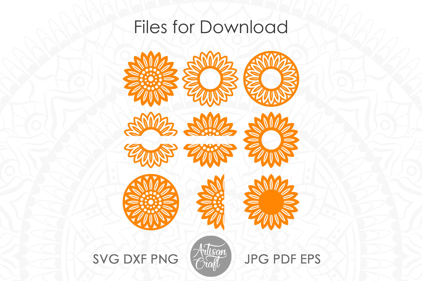 Sunflower keychain SVG