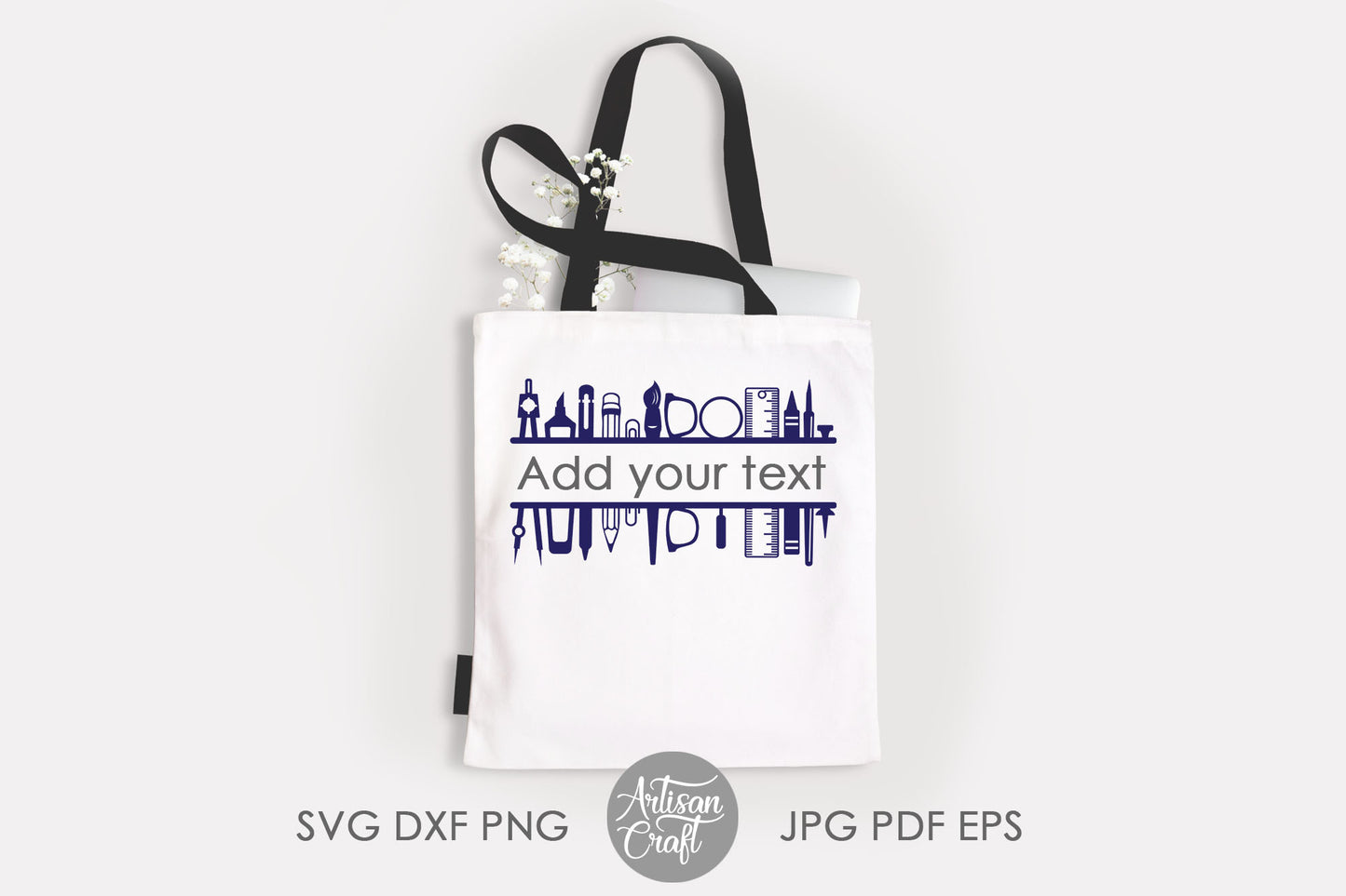 Teacher split monogram PNG, SVG cut file