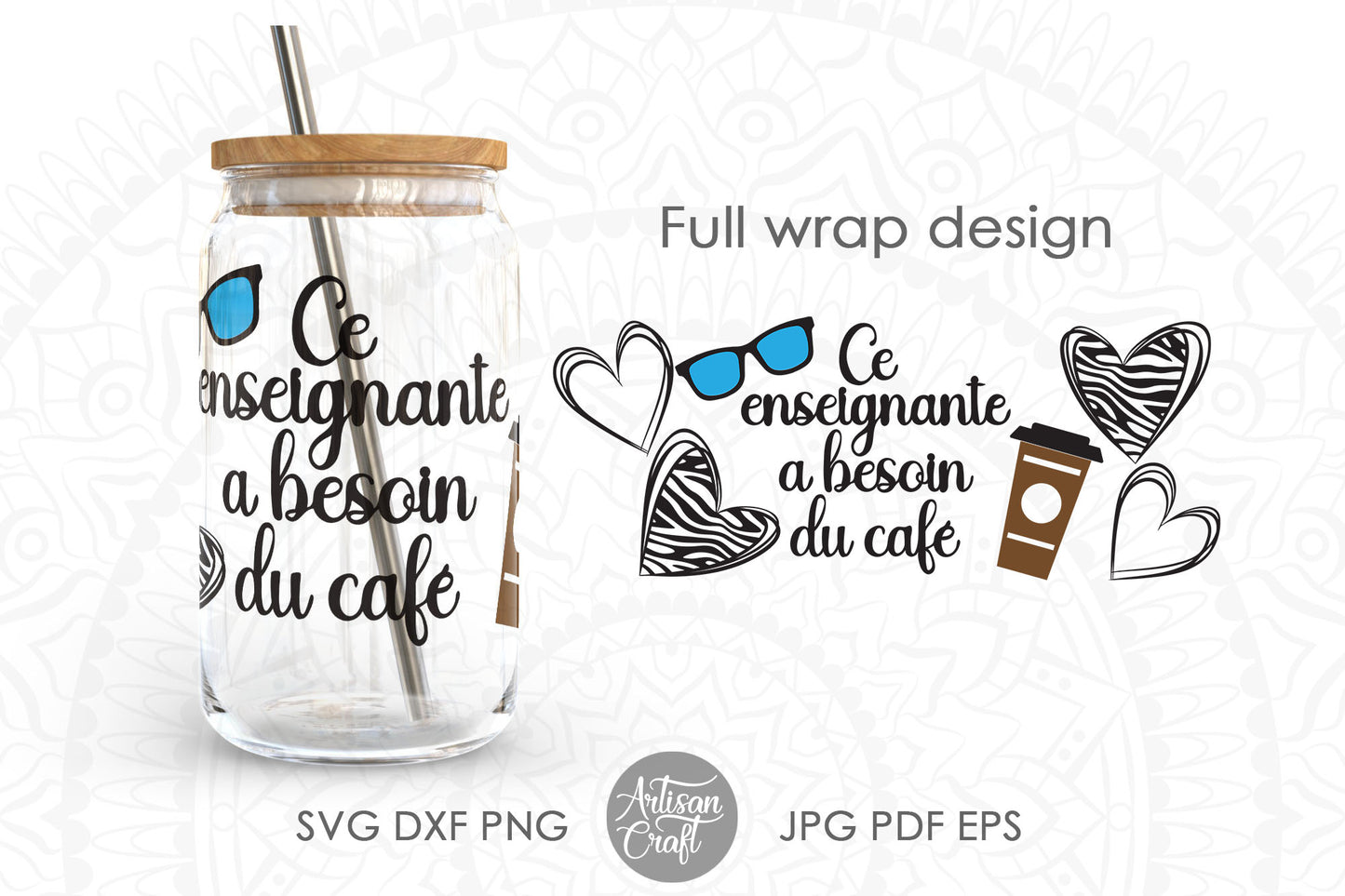 Teacher quotes in French, Enseignante SVG