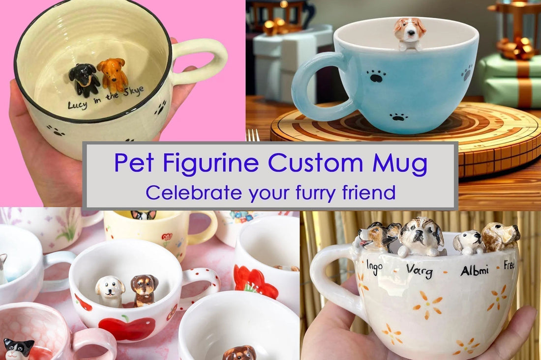 Pet Figurine Custom Mug- Celebrate your furry friend with personalized pet mug from Etsy