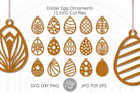 Easter egg ornament SVG cut file bundle 