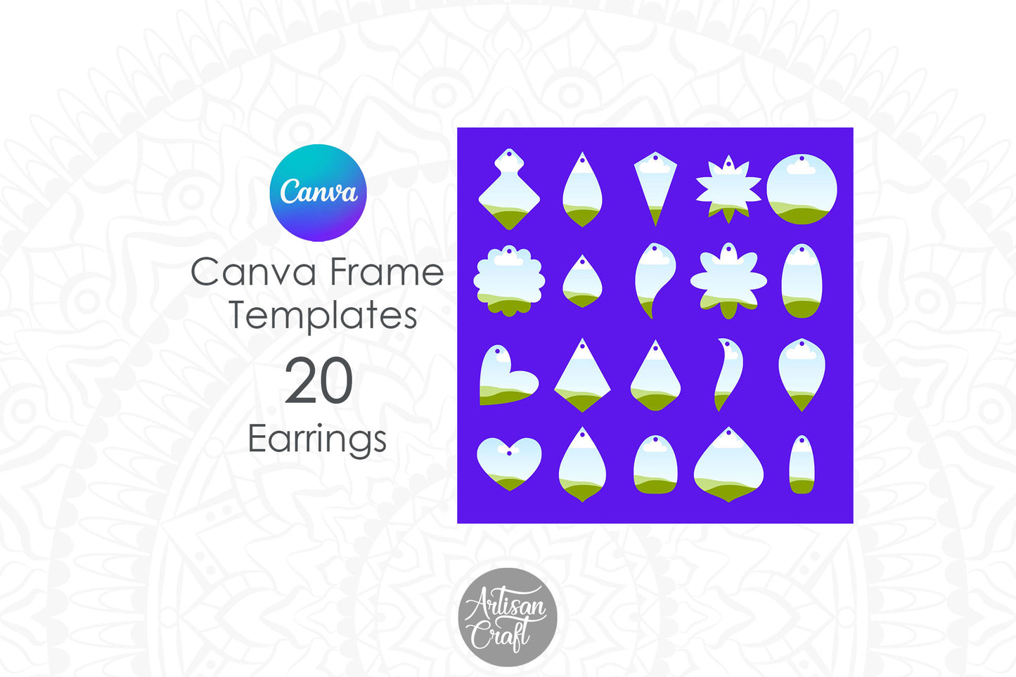 Canva Earrings Frame Template