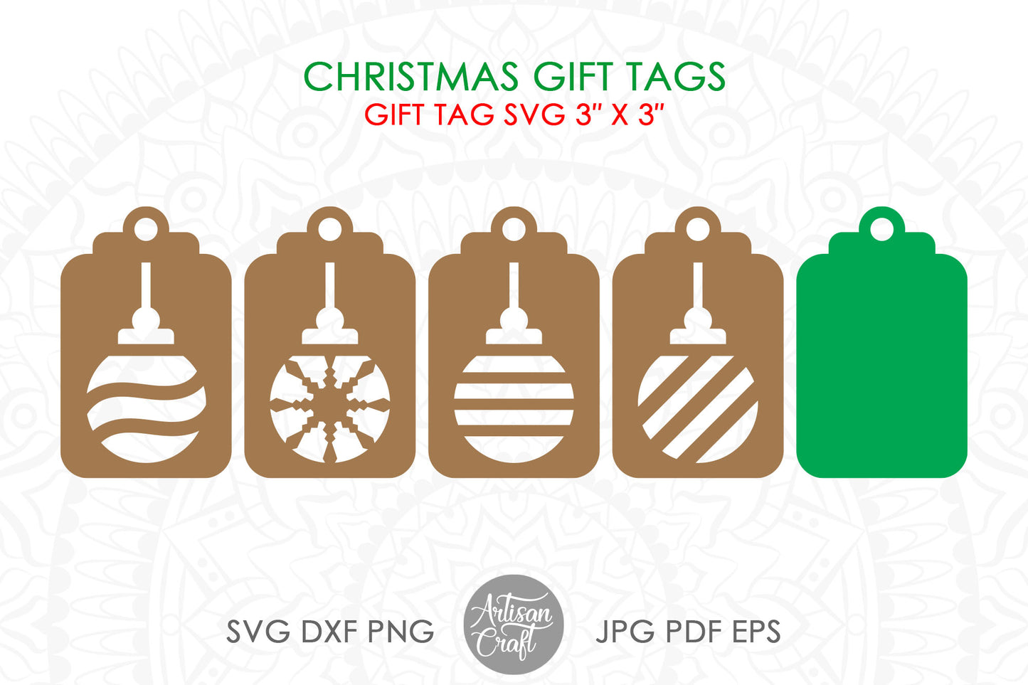 Christmas gift tag SVG bundle