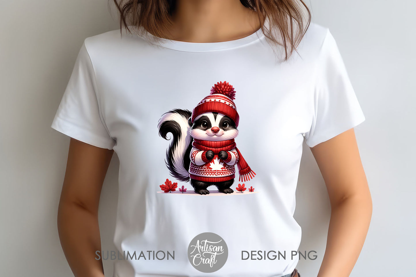 Cute Winter Animals | Maple Leaf | Canada Christmas