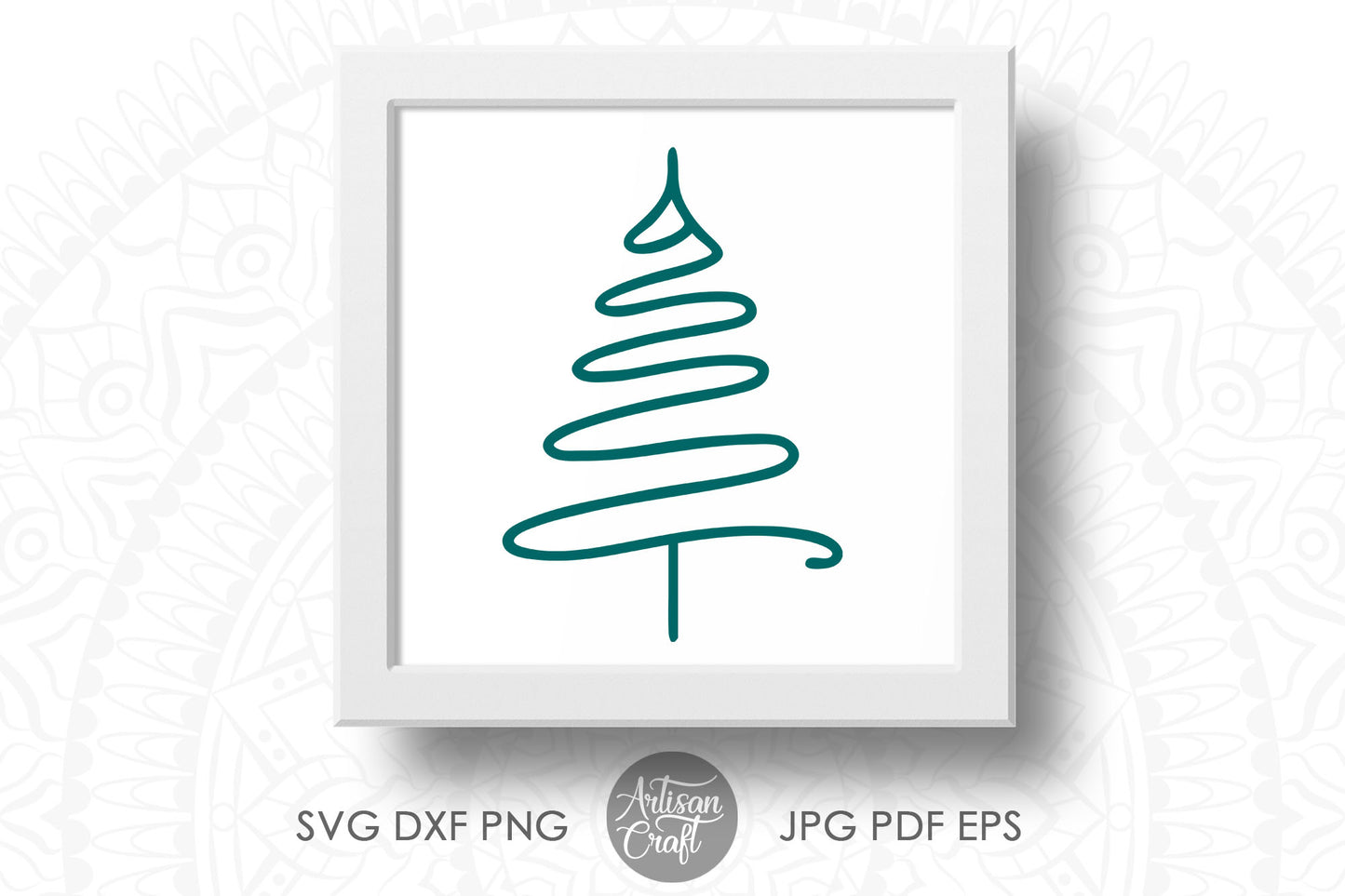 Abstract Christmas trees SVG cut files | Christmas doodles