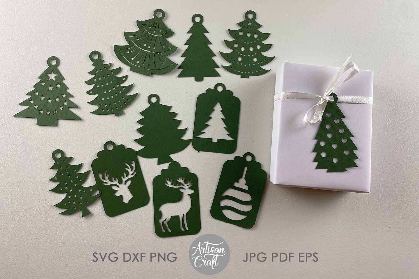 Christmas gift tag SVG bundle