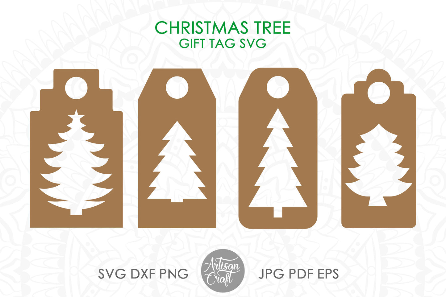 Christmas gift tag SVG bundle