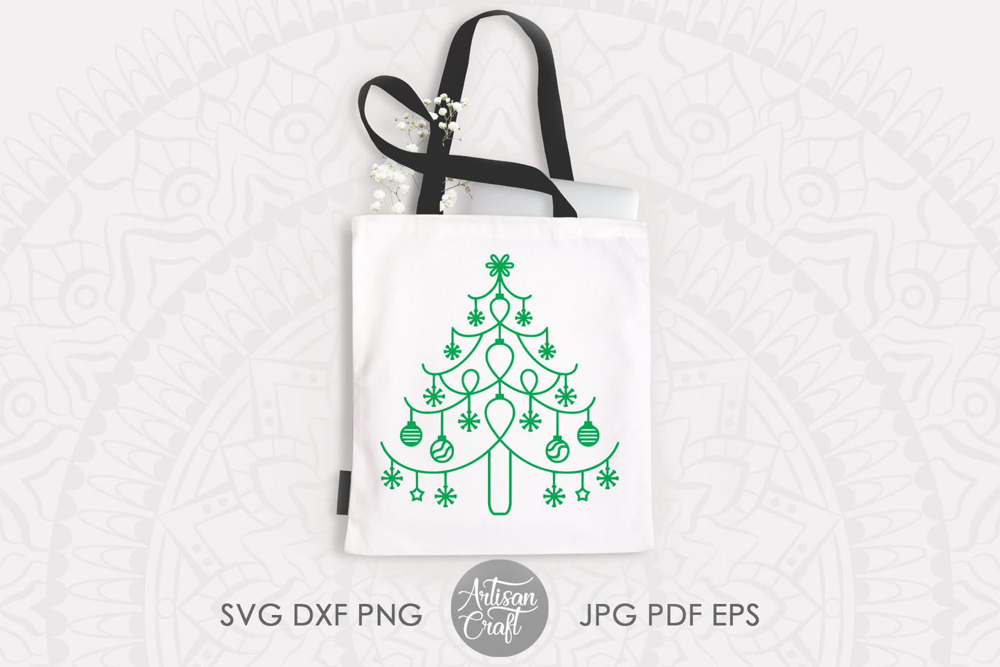 Christmas tree SVG, Holiday Clipart, Christmas Tree Vector, PNG for sublimation