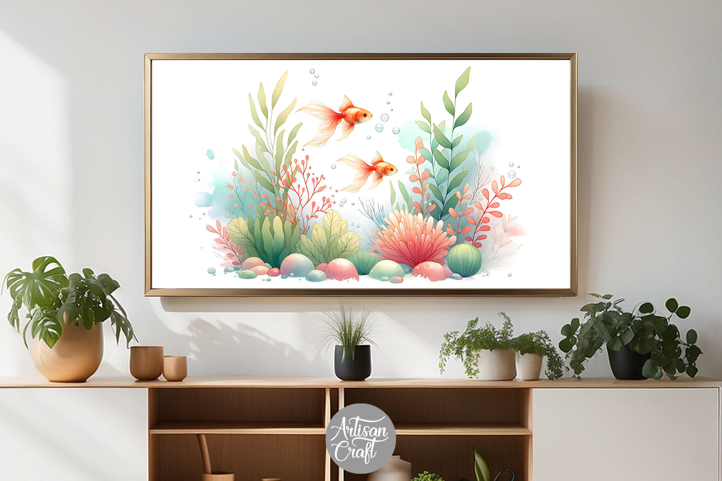 Goldfish aquarium Frame TV art