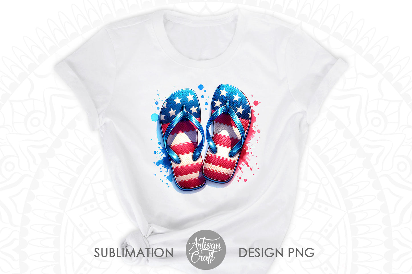Patriotic flip flops | red white and blue | American Summer