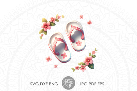 Nursery Art, Flip Flop PNG, Nursery Wall Art