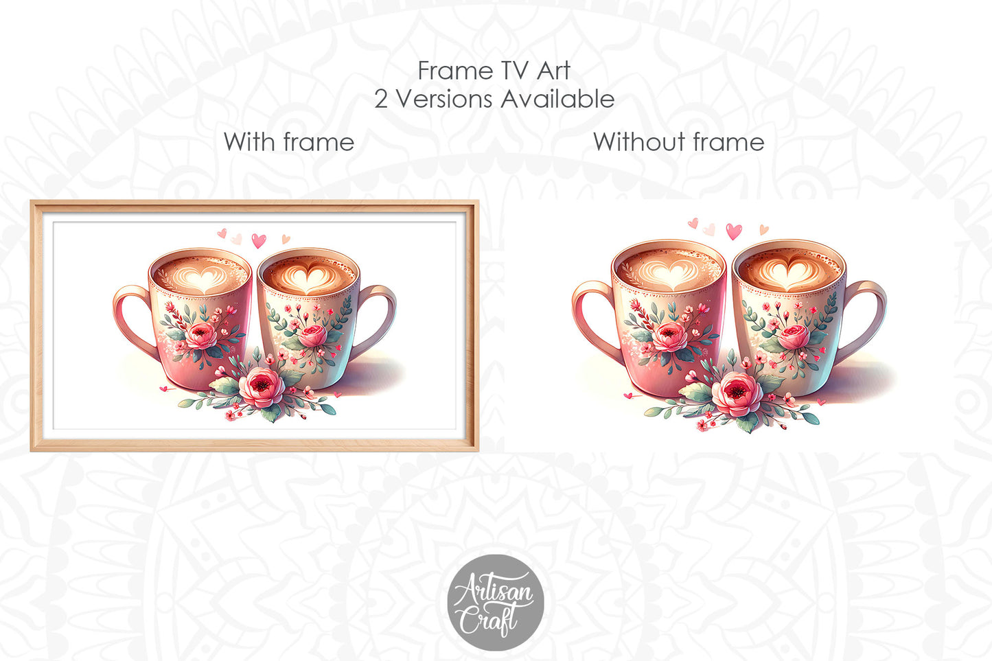 Valentines Day coffee Frame TV art