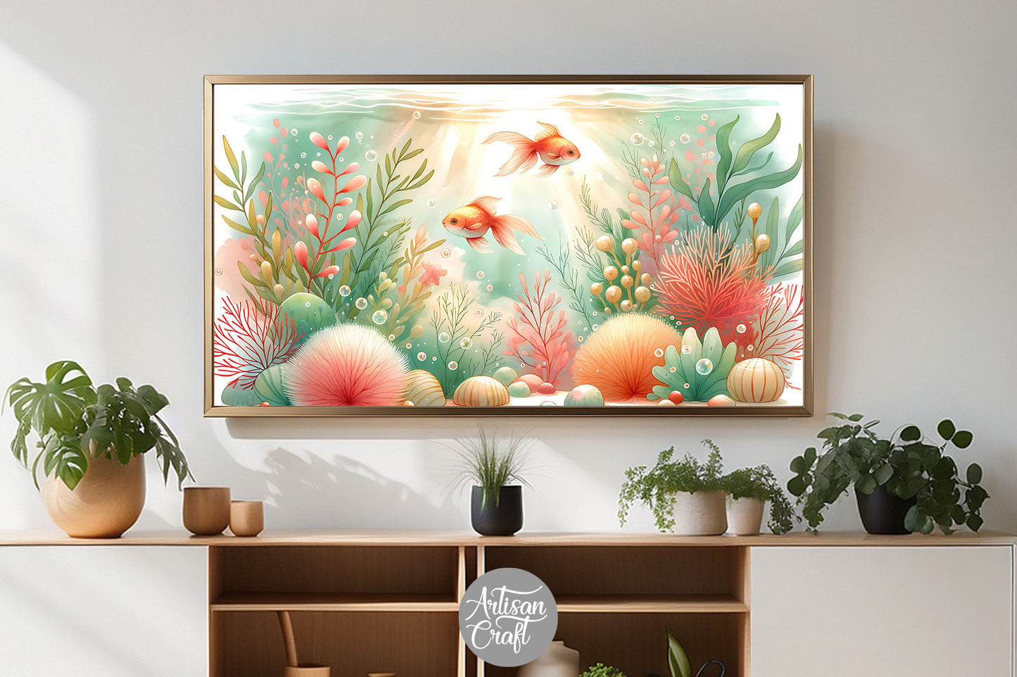 Goldfish aquarium Frame TV art