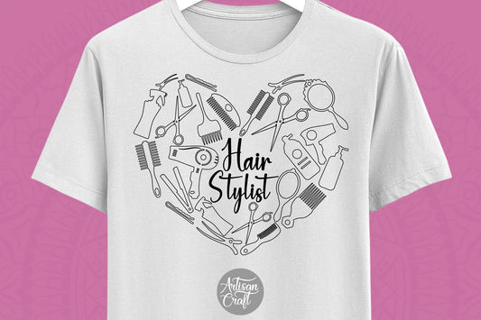Hair stylist Doodle Collage PNG file