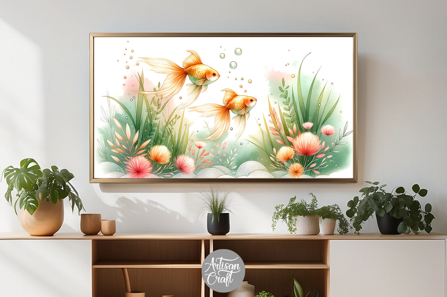 Goldfish aquarium Frame TV art