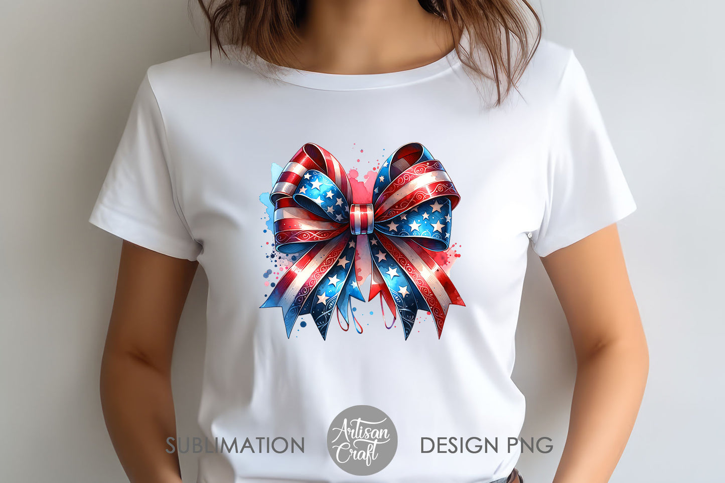 Patriotic Coquette Bows, Coquette Flag Bow PNG